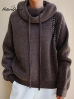 Cozy Loose Turtleneck Pullover Sweater