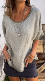 Casual Round Neck Short Sleeve Top