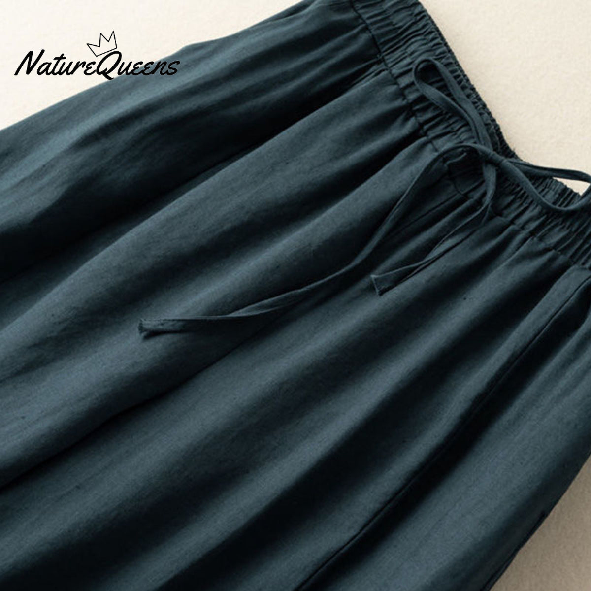 Dropping Cotton And Linen Cropped Wide - Leg Pants