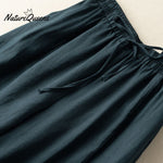 Dropping Cotton And Linen Cropped Wide - Leg Pants