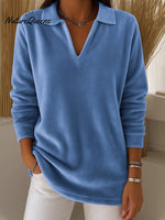 Women'S Casual Long-Sleeved Pullover Sweatshirt