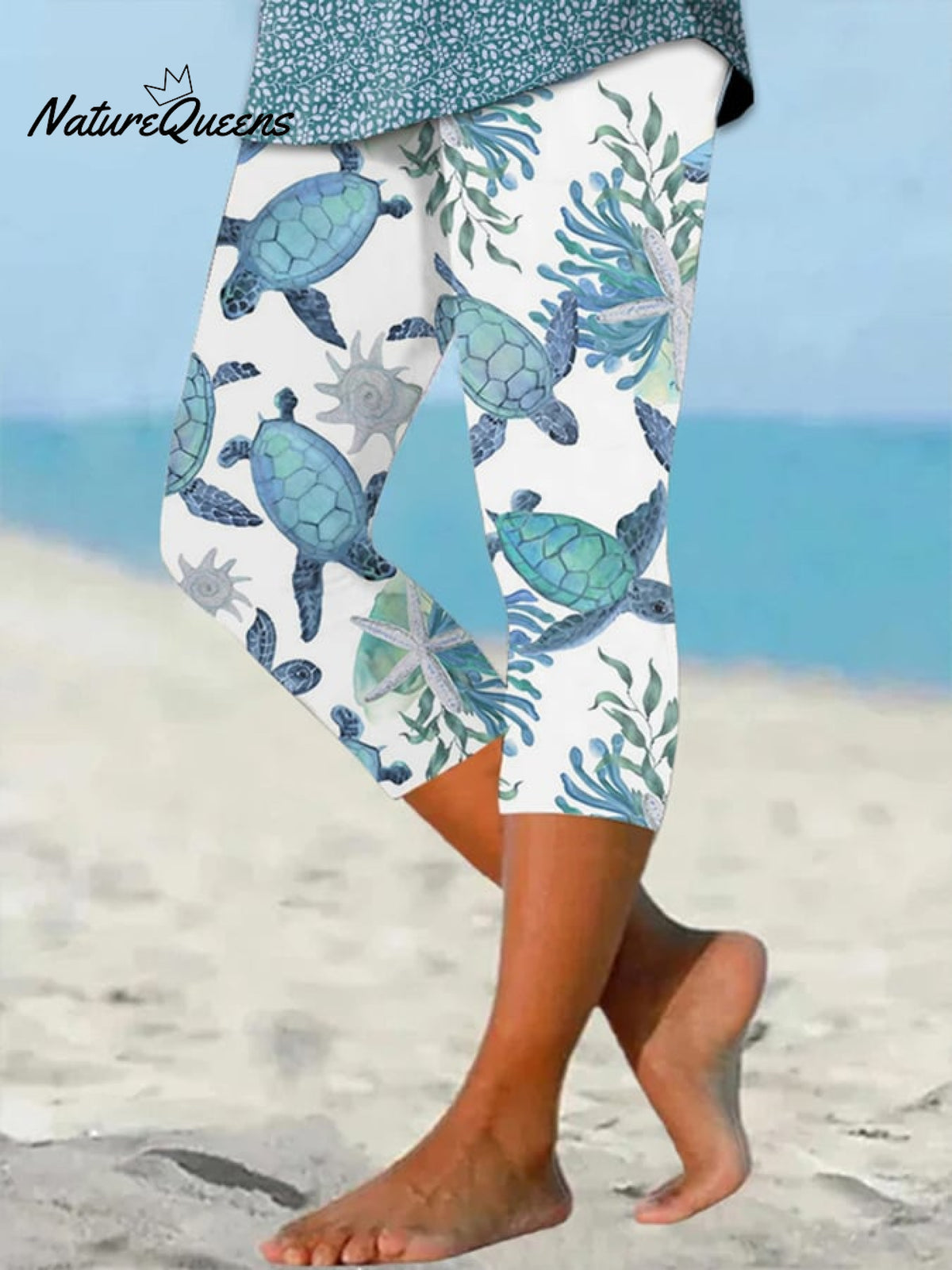 🔥Buy 3 Get 10% Off🔥Women's Hawaiian Turtle Print Resort Casual Leggings