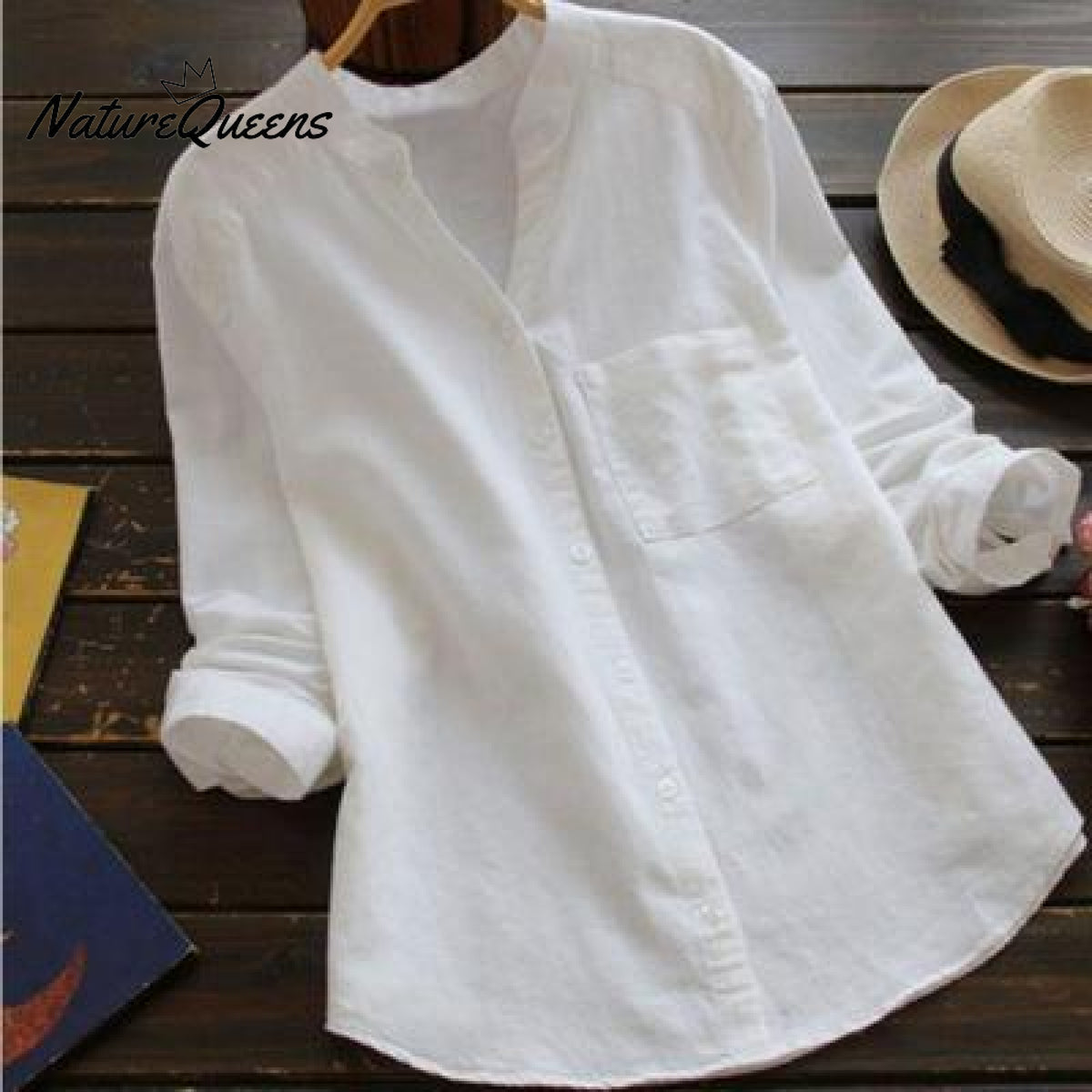 Linen Cotton Casual Loose Shirt-Buy 3 Free Shipping