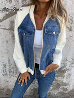 Casual V-neck Zipper Jacket