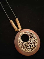Women's Ethnic Style Wood And Alloy Long Chain Necklace