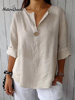 Women's Casual Cotton Linen Shirt