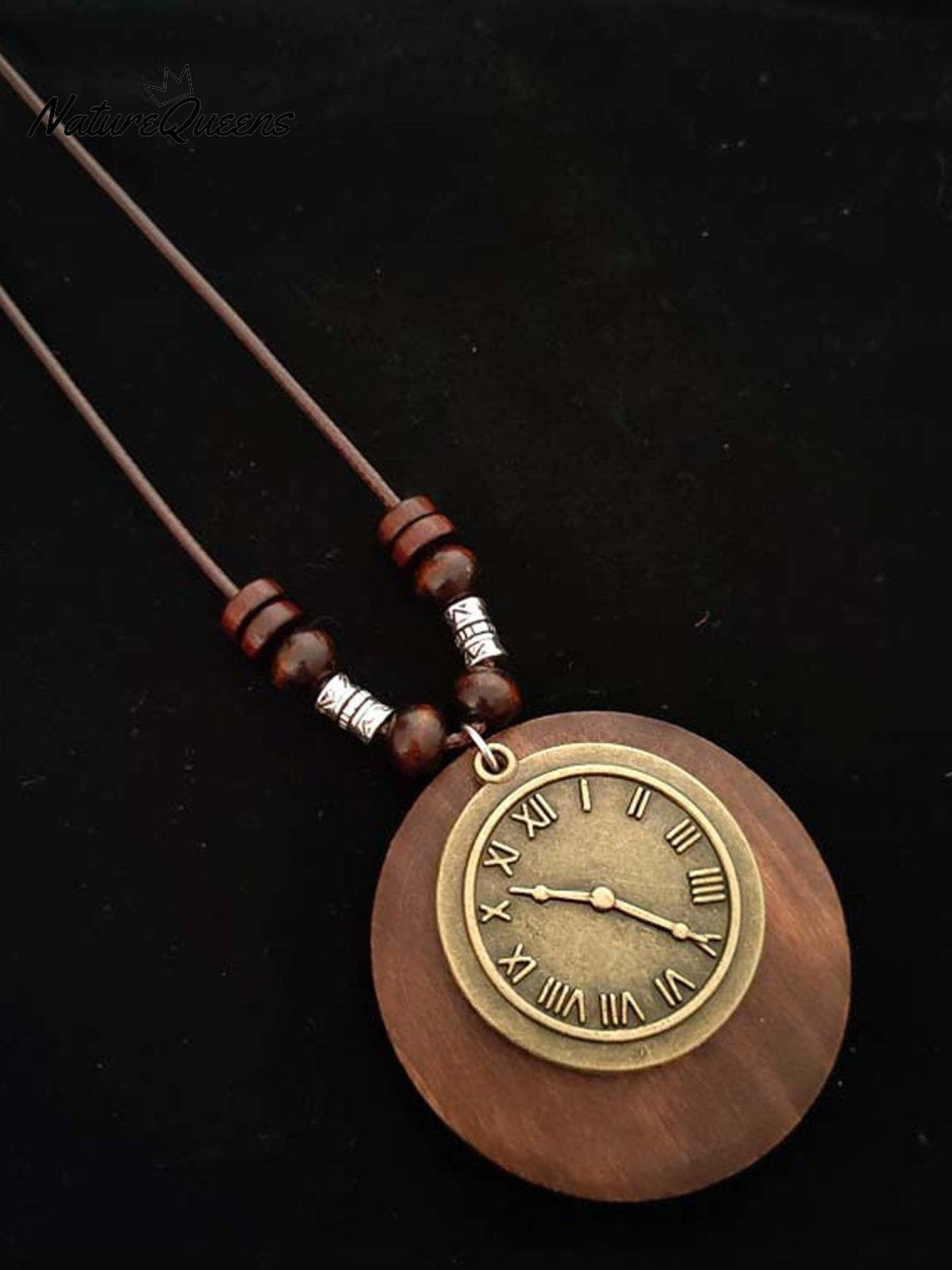 Women's Ethnic Style Wood And Alloy Long Chain Necklace