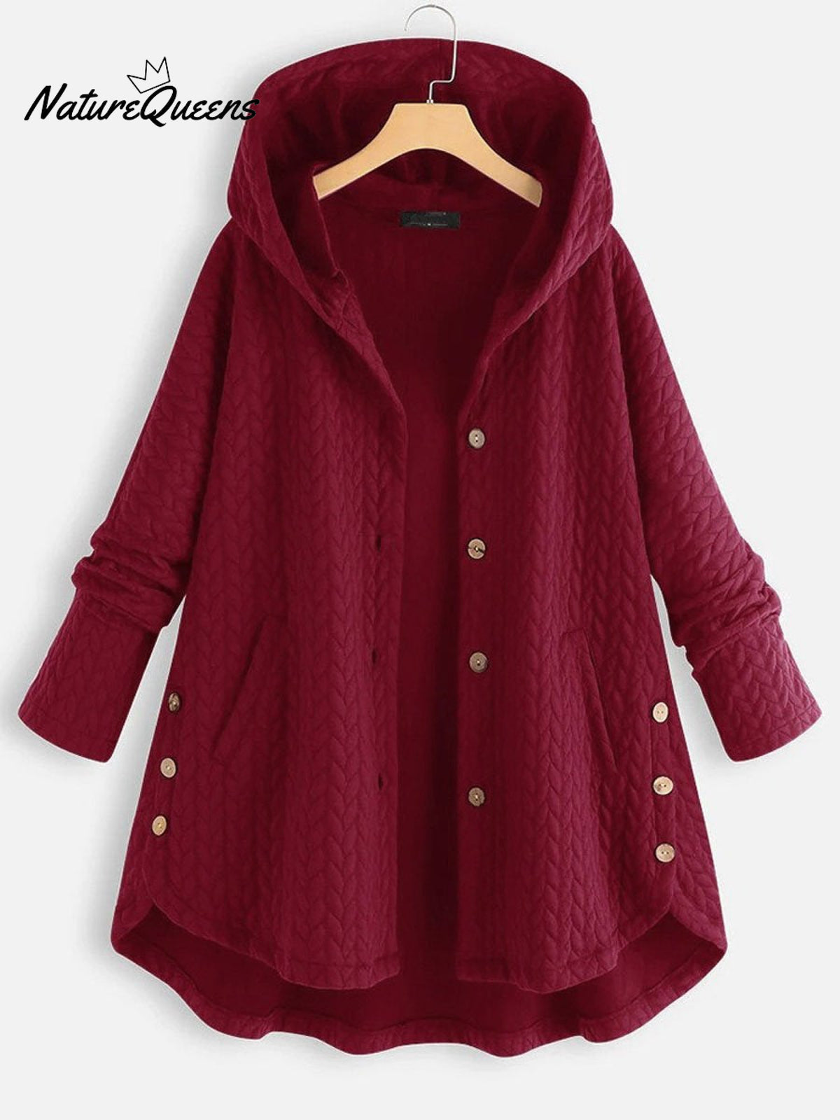 Women's Retro Stylish Casual Long Sleeve Loose Hooded Warm Cotton Jacket Coat