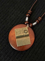 Women's Ethnic Style Wood And Alloy Long Chain Necklace