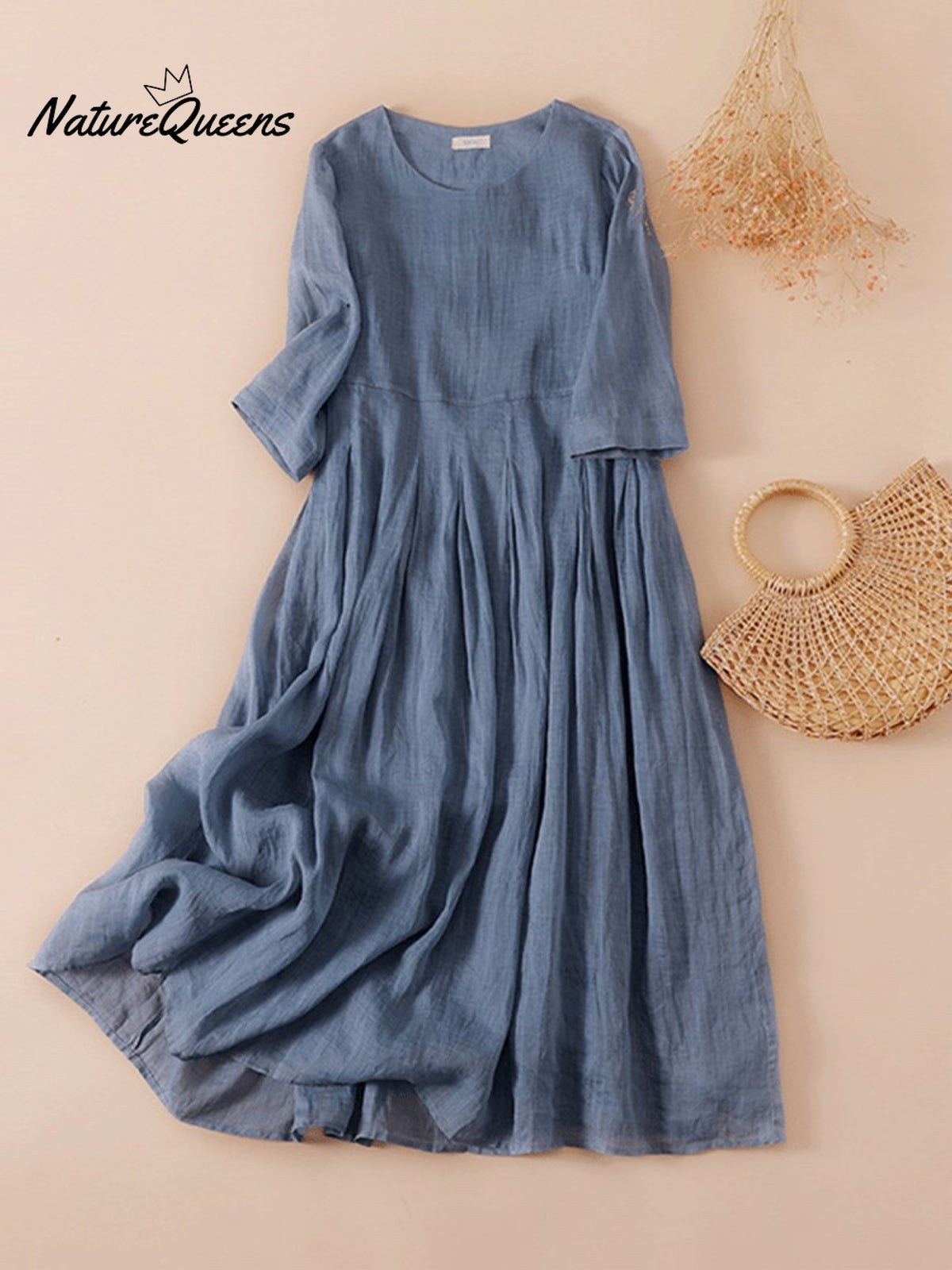 Women's Fashionable Solid Color Design Splicing Casual Dress