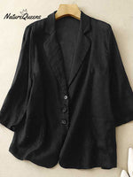 Women's Cotton and Linen Spring And Sumnmer Suit Jacket