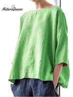 Cotton And Linen Vintage Fan Cover - Up Green / S