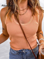 Plain Waffle Knit Tank Top