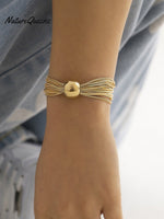 Punk Multi - Layered Necklace Bracelet 5 / Onesize