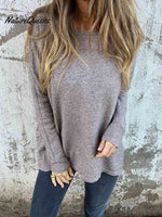 Women's Button Back Casual Knitted Shirt