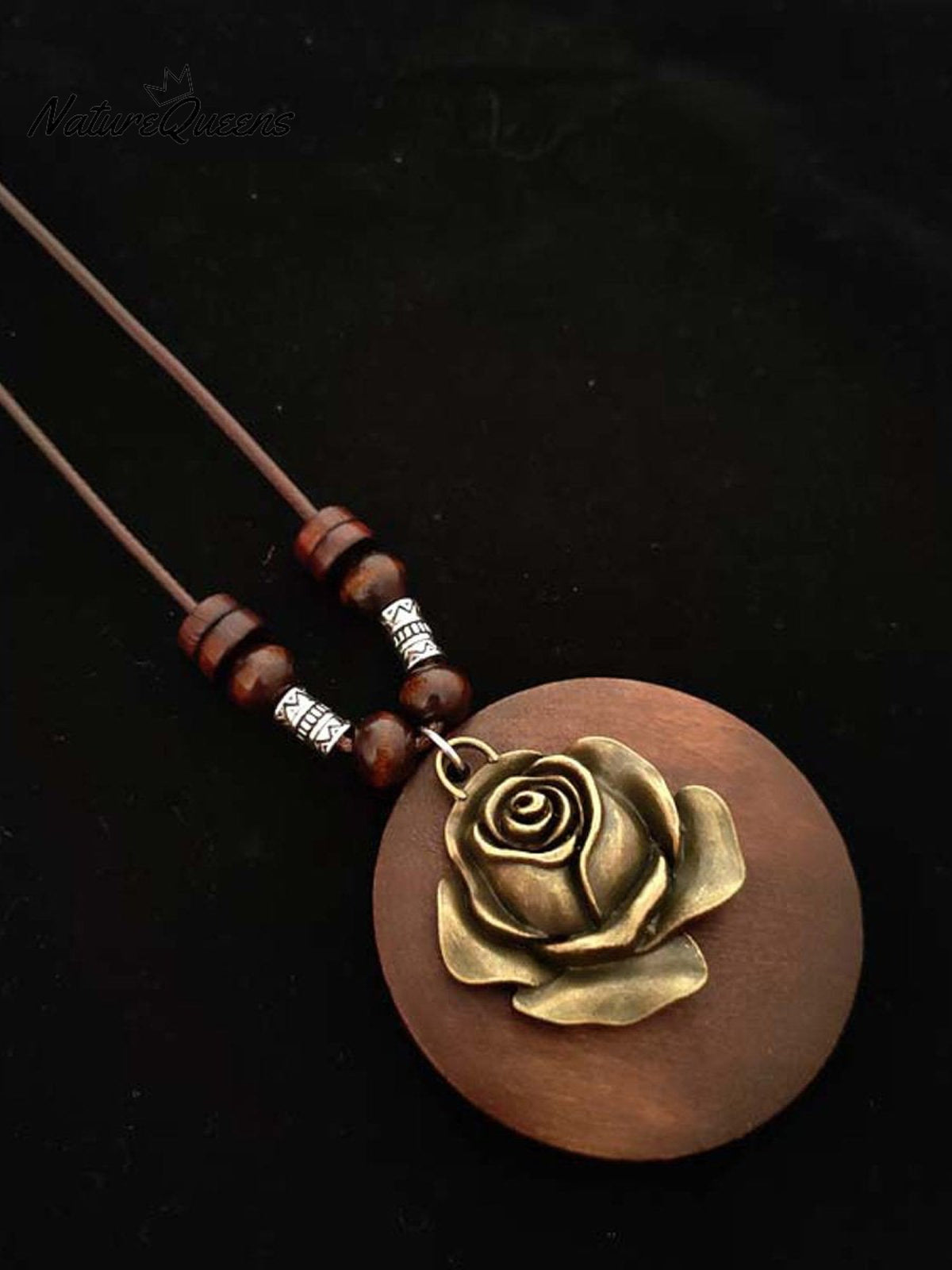 Women's Ethnic Style Wood And Alloy Long Chain Necklace