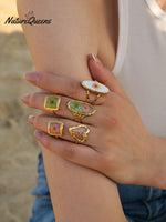 Aeon Flower Stainless Steel Ring