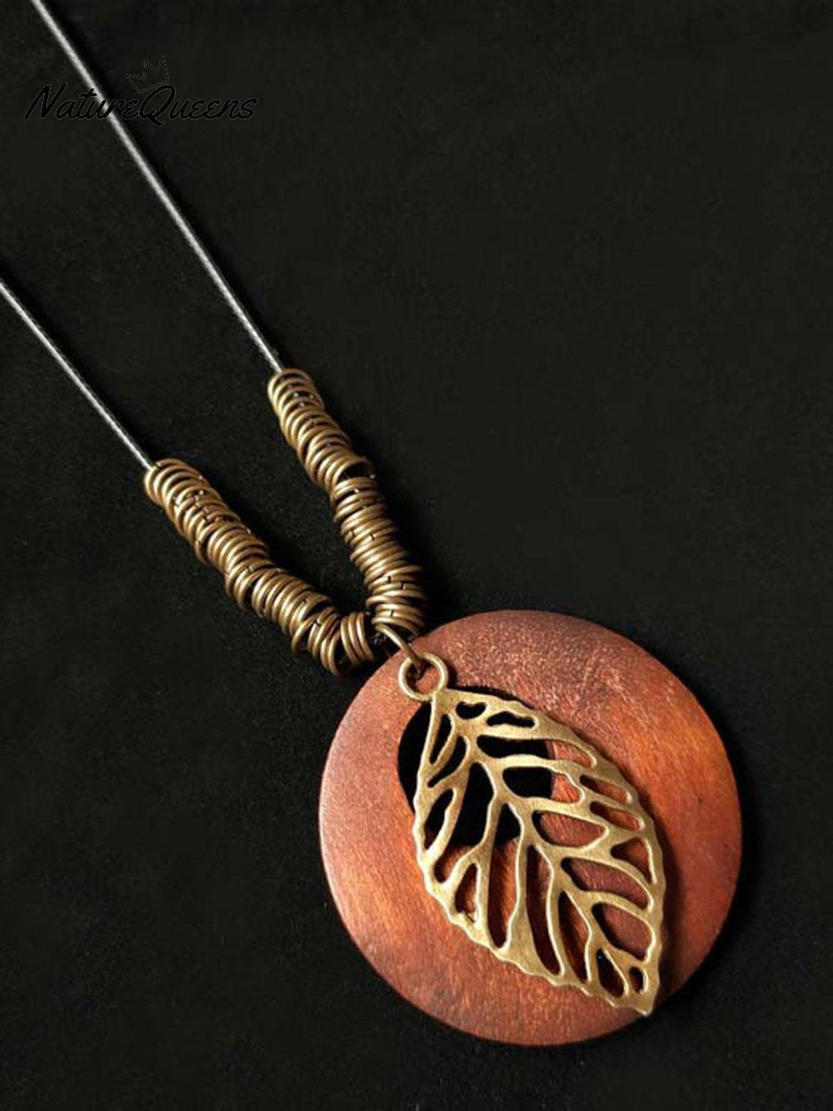 Women's Ethnic Style Wood And Alloy Long Chain Necklace