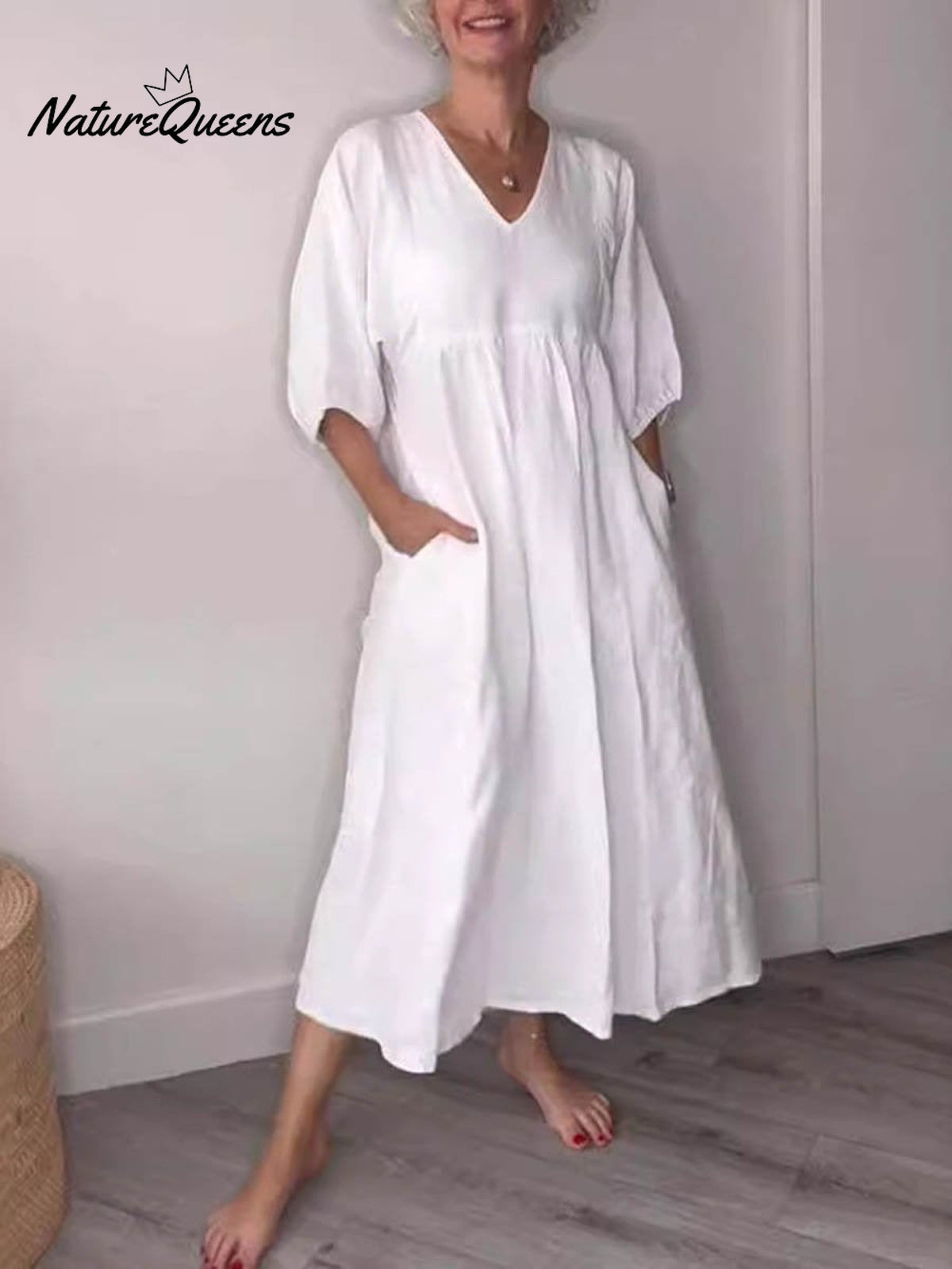 Women's Pocket Cotton Dress