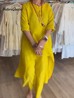 Women’s Solid Color Casual Suit Yellow / S