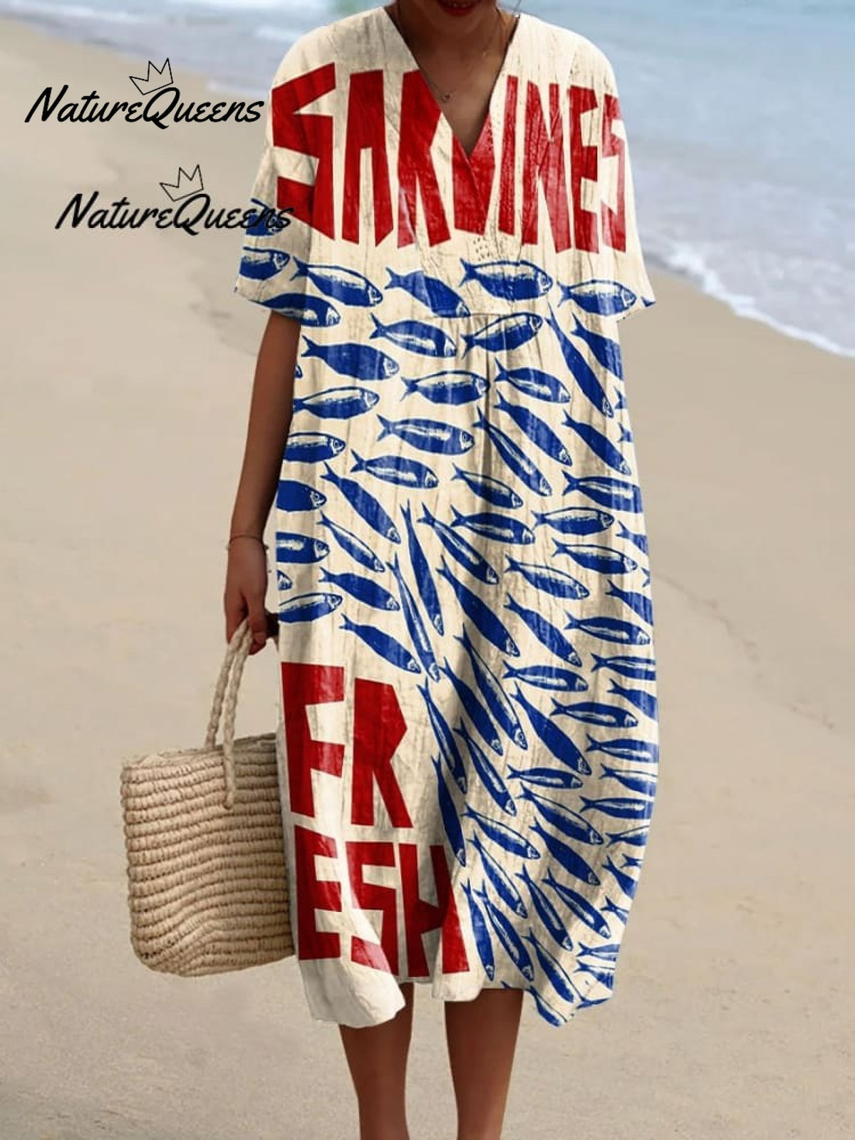 Women's Vintage Fish Sardines Art Print Cotton And Linen Casual Pants