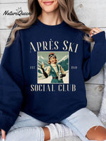 Women's Apres Ski Social Club Art Print Casual Sweatshirt