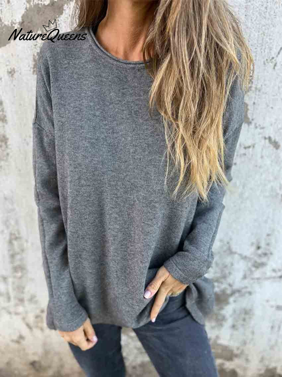 Women's Button Back Casual Knitted Shirt