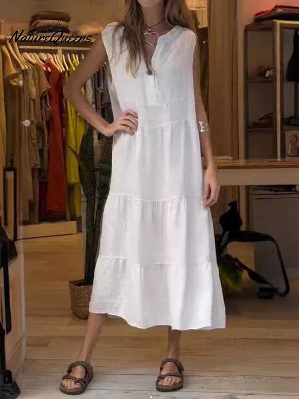 Women's Cotton and Linen Dress