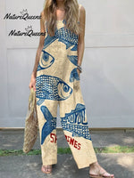 Women's Casual Cotton Linen Wide Leg Jumpsuit