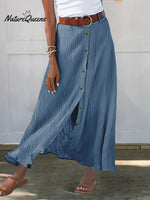 Women’s Colors Available Print Casual Half Body Skirt Navy Blue / S