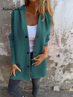 Solid Color Casual Single-breasted Hooded Jacket Jacket