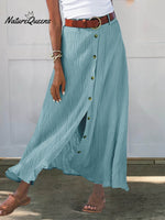 Women’s Colors Available Print Casual Half Body Skirt Blue Green / S