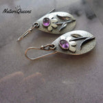 Three - Dimensional Floral Retro Earrings