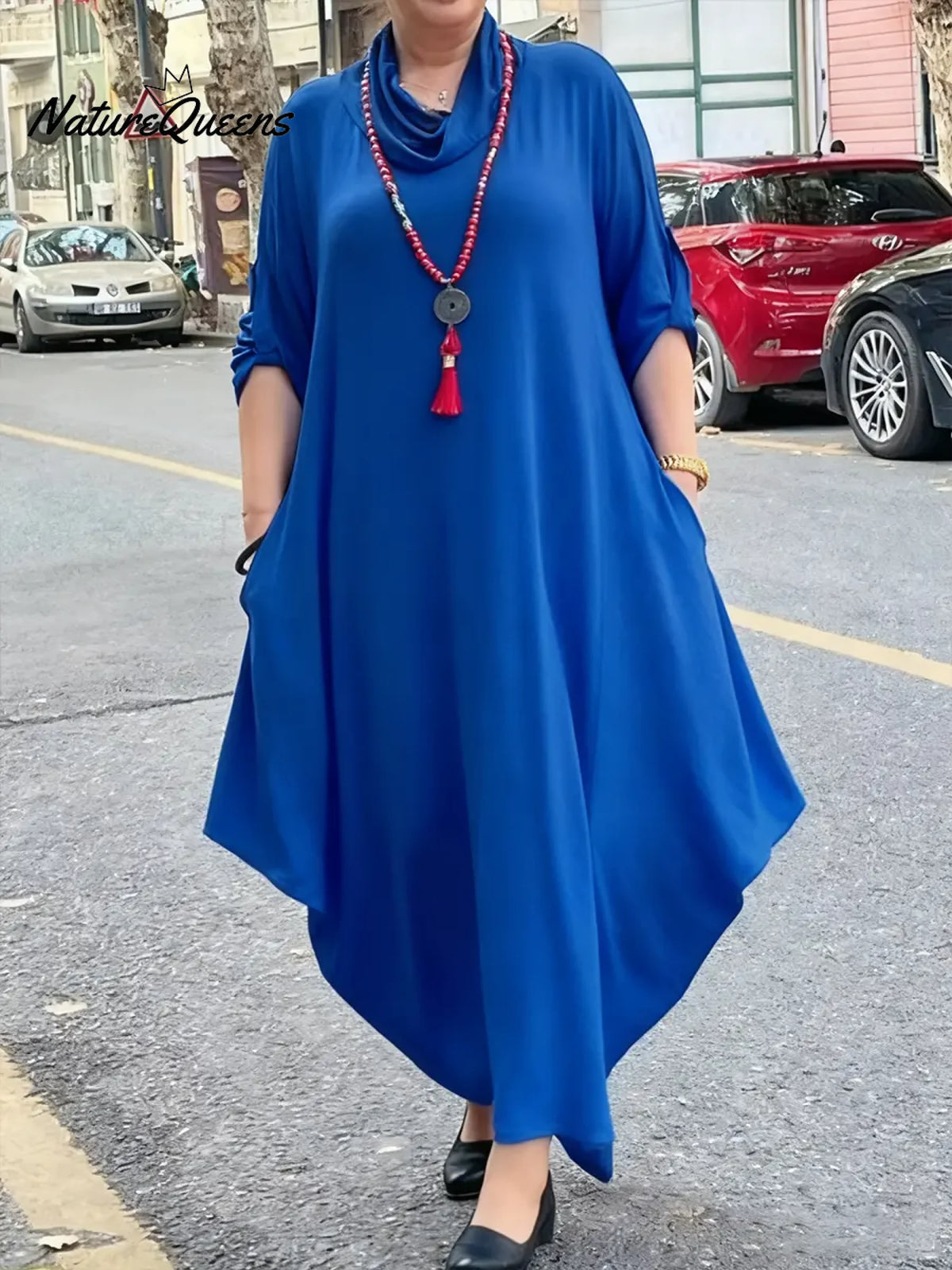 Women's Cozy Loose Long-sleeved Dress