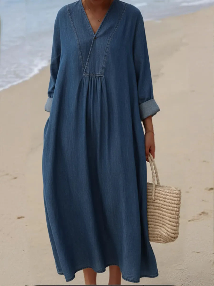 Women's Casual Denim Cotton Dress