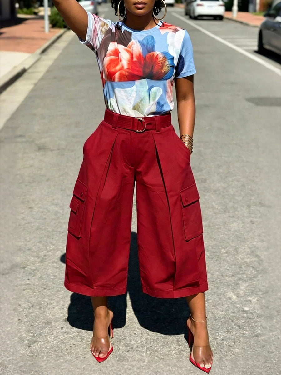 Casual Loose-fitting Cotton Trousers