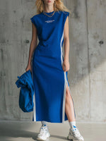 Women's Round Neck Sleeveless Loose-fitting Casual Cotton Dress