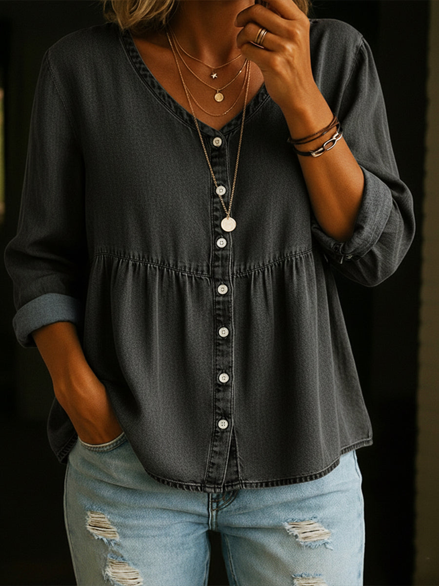 Casual And Cozy Denim Shirt