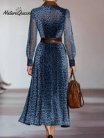 Women's Elegant Leopard Print Shirt Dress