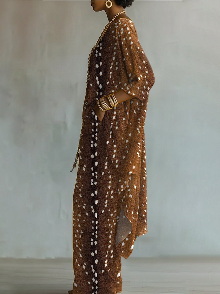 Elegant Polka Dots Print Two-piece Set