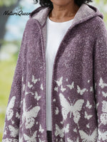Butterfly Dream Knitted Hooded Cardigan