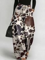 Women's Vintage Print Casual Straight-leg Pants