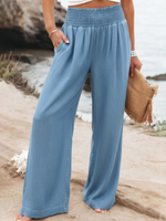 Cozy Wide-waisted Denim Wide-leg Pants