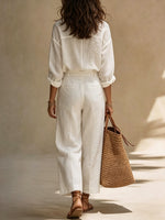 Women's Bohemian Cross Strap Shirt Set