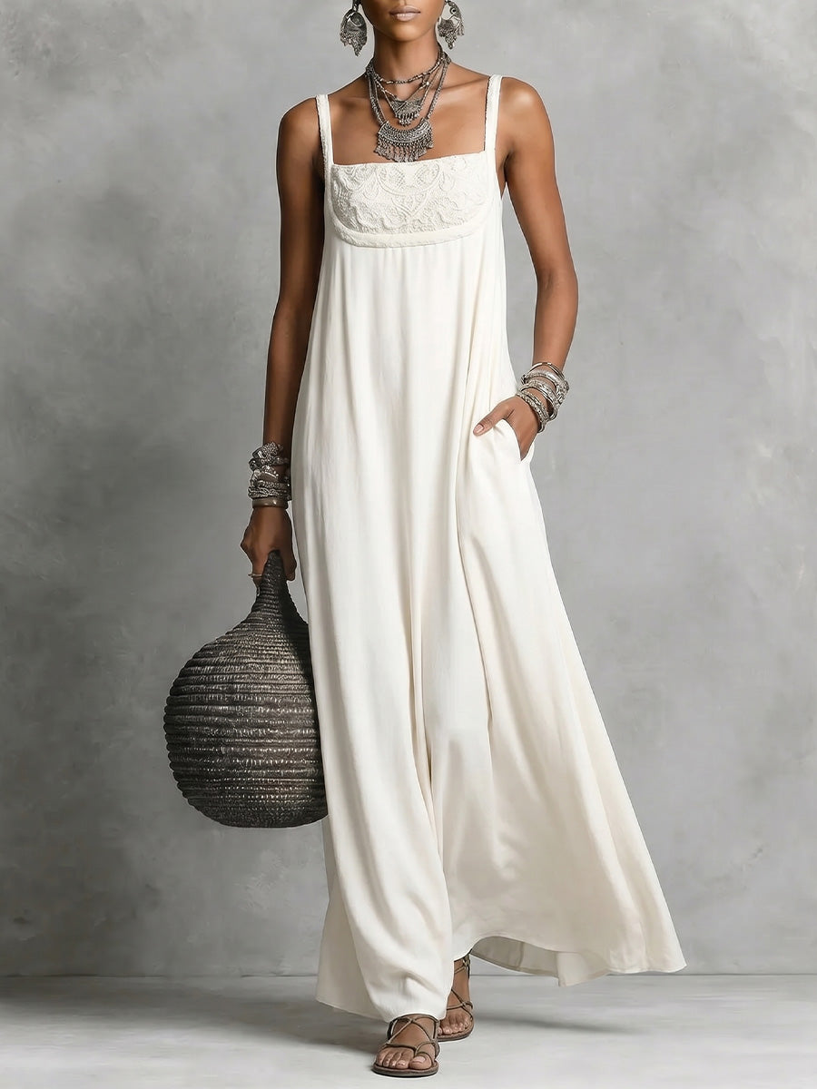 Women's Square-neck Spaghetti Strap Dress