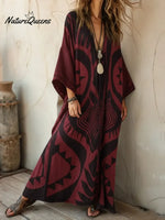 Women's Geometric Print Long Vacation Dress