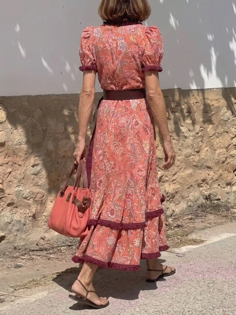 Women's Bohemian Elegant Vacation Printed Long Dress