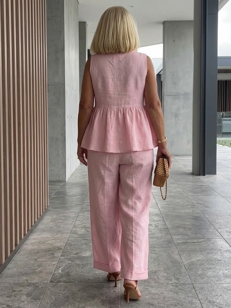 Women's Elegant Cotton And Linen Set
