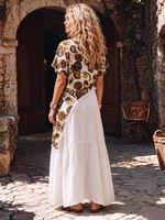 Artistic Polka-dot Print Cotton-linen Matching Sets