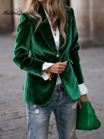 Women's Solid Color Slim Fit Suit Jacket